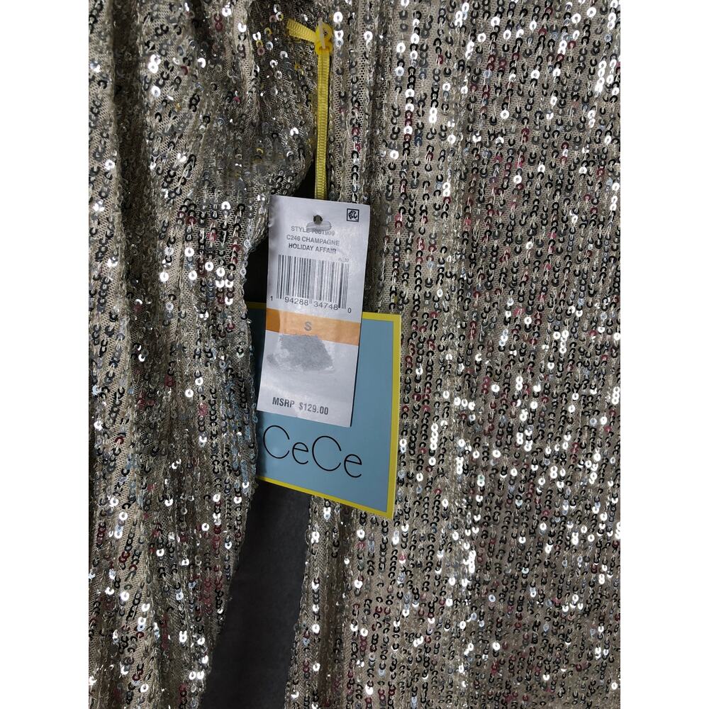 CeCe Gold Sequin Mini Dress - Picture 7 of 9